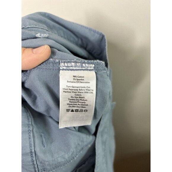 Eddie Bauer Pants Womens Blue Pockets Hiking Utility Active Size 10 - Picture 8 of 9